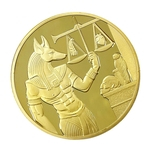 Banhado a ouro Egito Soul Keeper Anubis Coin Coleção de moedas comemorativas