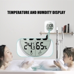 Banheiro Relógio de parede digital Temporizador grande Display de umidade à temperatura à prova d'água
