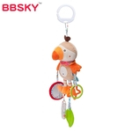 Baby Windbell Cartoon Animal Stroller Hanging Bell Newborn Wind Chime Comfort Plush Toy