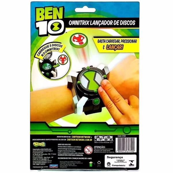 Ben10 Omnitrix Lancador de Discos 1759 Sunny