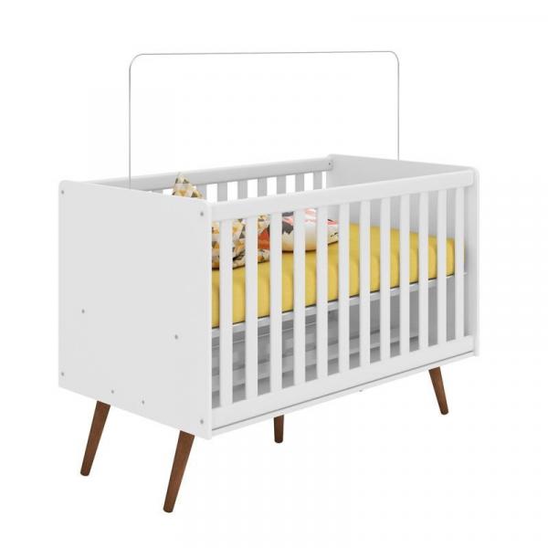 Berço Americano Mini Cama Retrô Branco - Qmovi