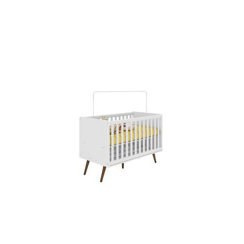 Berço Mini Cama Americano Retro Branco/branco - Qmovi