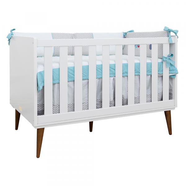 Berço Mini Cama Retrô Theo - Branco - Reller