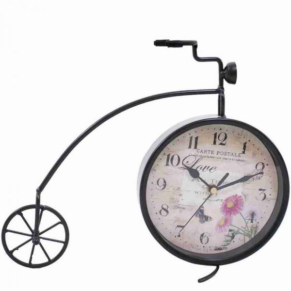Bicicleta Preto Relógio 30cm - Produtos Infinity Presentes