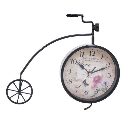Bicicleta Preto Relógio 30cm