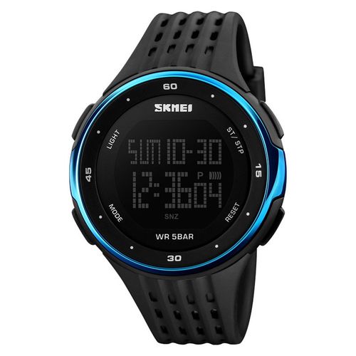 Big Dial Men Esportes Multifuncional Waterproof Digital Assista Azul