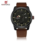 Big Rodada Dial Men Masculino Casual rel¨®gio de quartzo Durable Couro rel¨®gios de pulso