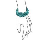 Bling jóias simulado Turquoise Gemstone chips pesado trecho pulseira