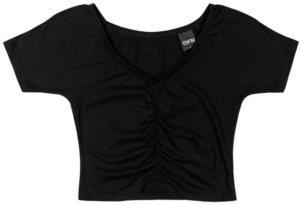 Blusa Feminina Enfim Cropped Decote Redondo