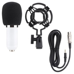 BM800 Wired capacitância Microfone online Karaoke gravação ao vivo Microfone Branco