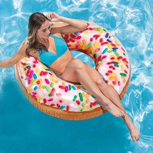 Bóia Inflável Redonda Donut Granulado Intex 56263