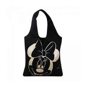 Bolsa Preta Estampa Minnie 60X34X38cm - Disney