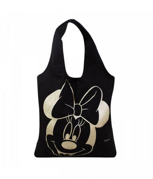 Bolsa Preta Estampa Minnie 60X34X38cm - Disney