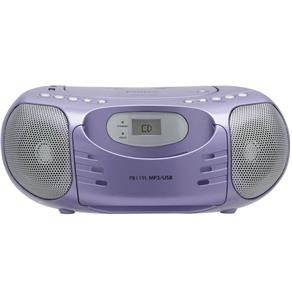 Boombox Áudio MP3/USB 5W RMS Lilás/PR Philco Bivolt PB119L