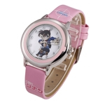 Assista Kid Detective Comic relógio de quartzo dos desenhos animados PU Leather Strap Boy Girl Relógio de pulso