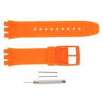 Bracelete De Relógio De Silicone Impermeável De 21 Mm Substituir Com Conjunto De Ferramentas Laranja