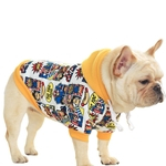 Bulldog Doodle impressão camisola com capuz animais Costume Primavera e no Outono roupas para cães