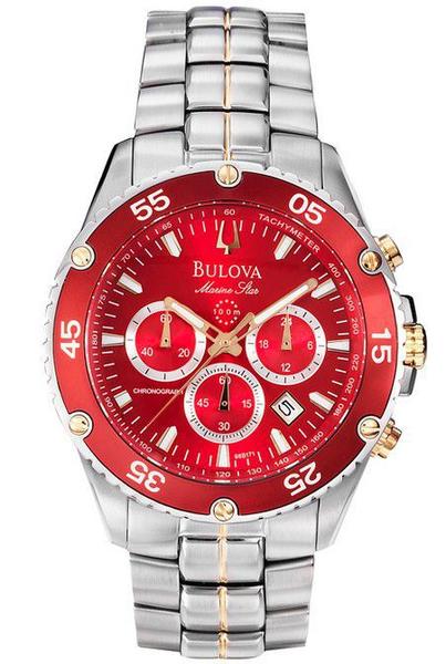 Bulova Masculino Marine Star Redondo Analogico Calendario Cronografo Vm Mista Wb30686v