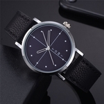 TOMI Casual Men 's Bussiness Retro Transparent Design Leather Round Band Watch