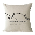 BZ083 Altra-Soft almofada de linho Printed Pillow escritório fronha fronha