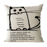 BZ082 Altra-Soft almofada de linho Printed Pillow escritório fronha fronha