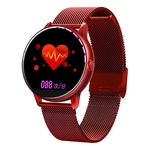 C009 inteligente Pulseira Silicone Redonda Full-Touch Screen Heart Rate sono Saúde Monitoramento Sports relógio inteligente