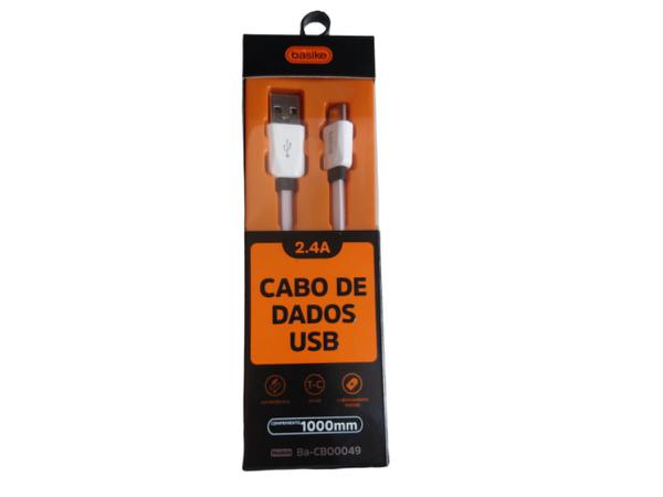 Cabo De Dados Usb Basike BA-CBOOO49 2.4A 1 Metro Tipo C