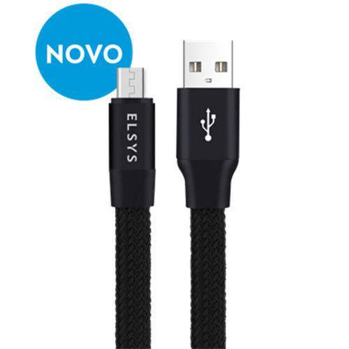 Cabo de Dados USB Caracol para Android - Cor Preta