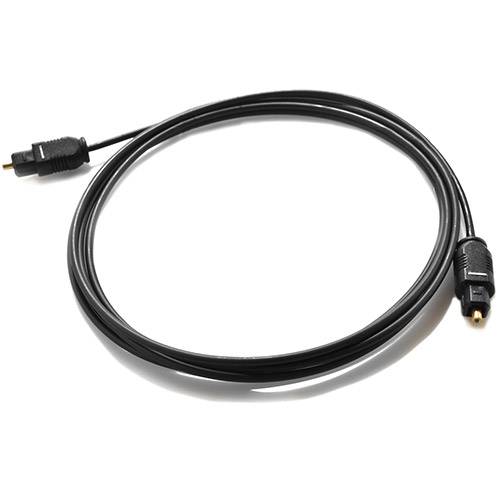 Cabo Fibra Ótica 1+1 Toslink - Preto 1.8m - MD9 Info