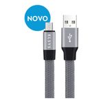 Cabo Micro Usb Flat Retratil Nylon Fast Data 1 Metro Eacdor11-2 Pr