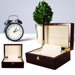 Caixa de relógio de luxo para mulheres homens Caixa de relógio de madeira artesanal Armazenamento de exibição de jóias