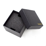Caixa de Relógio YAZOLE Caixa de Presente Relógios Caixas de Embalagem Quadrada Preta Inclui Esponja em Forma de H para Pulseira de Relógio de Jóias