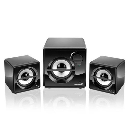 Caixa de Som 2.1 10w RMS USB Subwoofer Box Preto SP081 Multilaser