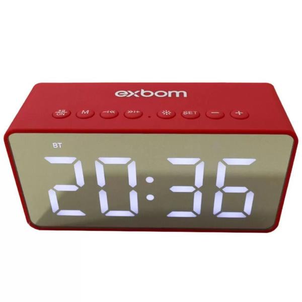 Caixa de Som Bluetooth com Rádio e Relógio Digital CM-MT6BT 3442 - Exbom