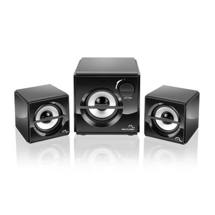 Caixa de Som Multilaser 2.1 10W RMS Preto Subwoofer Box USB - SP081 SP081