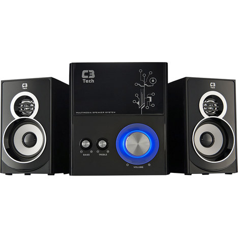 Caixa Multimídia 2.1 com Subwoofer 21W Rms Sp-232U - C3 Tech