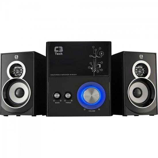 Caixa Multimídia 2.1 com Subwoofer 21W RMS SP-232U Preto C3 TECH