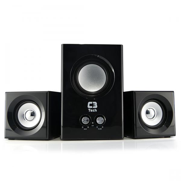 Caixa Multimídia 2.1 com Subwoofer 8W RMS SP-223BS - C3 Tech