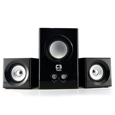 Caixa Multimídia 2.1 com Subwoofer 8W Rms Sp-223Bs - C3 Tech