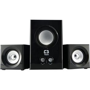 Caixa Multimidia 2.1 com Subwoofer 8W Rms Sp-223Bs Preto C3 Tech