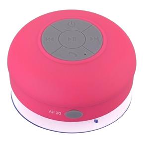 Caixa Som Bluetooth a Prova D`Água Ventosa Fixação Rosa