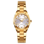 Calend¨¢rio Moda Criativa Geometric Rodada Steel Band Ladies Quartz Assista