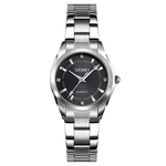 Calend¨¢rio Moda Criativa Geometric Rodada Steel Band Ladies Quartz Assista