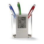 Calendário LCD Pen Titular Despertador Digital eletrônico Relógio de Secretária Tabela Digital Watch cabeceira relógio da cozinha Backlight