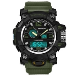 Calendário militares Sports Luminous Dual Display relógio de pulso de quartzo Digital