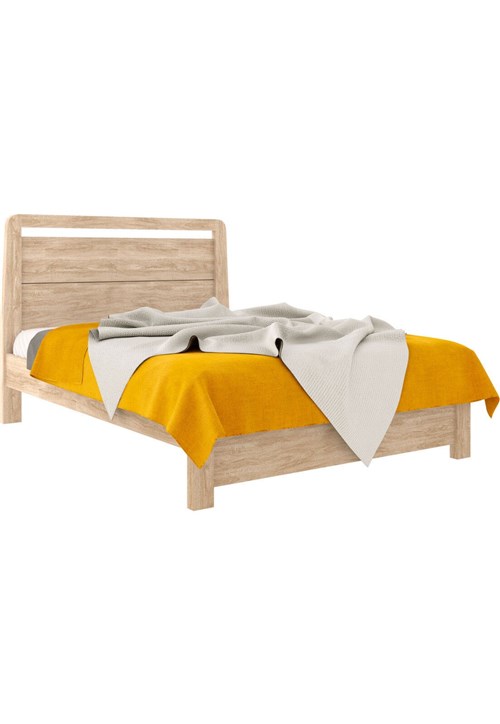 Cama de Casal 100% MDF Uruguai 1,38 Cedro Madeirado Robel Móveis