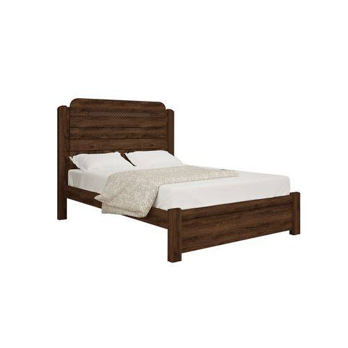 Cama de Casal Duo Mdf Marrom