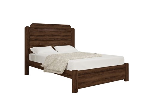 Cama de Casal Duo Mdf Marrom