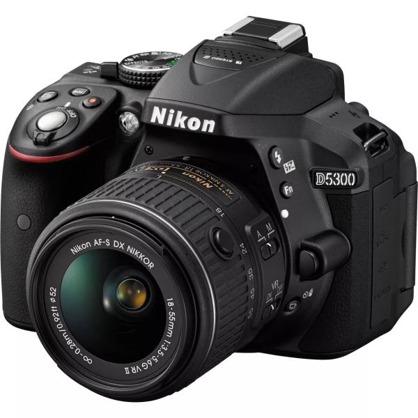 Camera Digital Nikon D5300 18-55 VR Kit 24.2MP - Preto