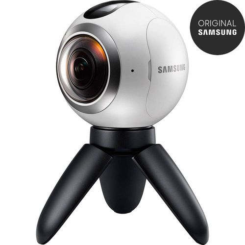 Câmera Digital Samsung Gear 360 15MP com WiFi Bluetooth e Gravação Full HD - Branco